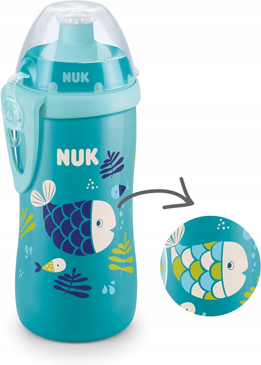 NUK Junior Cup 18 hónapos kortól használható, push-pull ivócsőrrel ellátott, 300 ml-es, kaméleoneffektusú kulacs – termékfotó 2