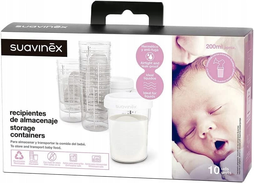SUAVINEX tárolóedények 10 x 200 ml