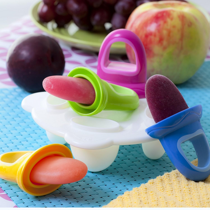 NUBY moule à glace en forme de tétine 4 pièces + plateau de congélation