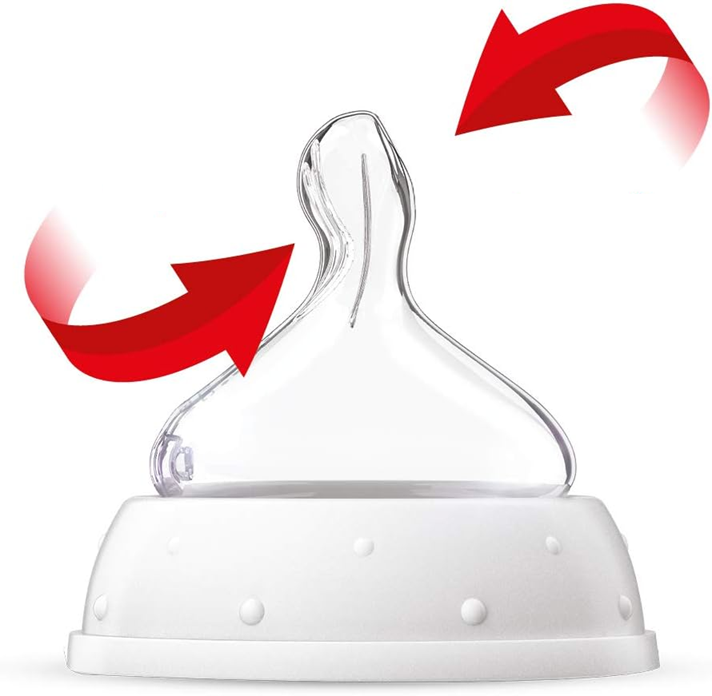 NUK First Choice cumisüveg 300 ml, M méretű, közepes folyású cumifej, 3 hó+, BALEIN