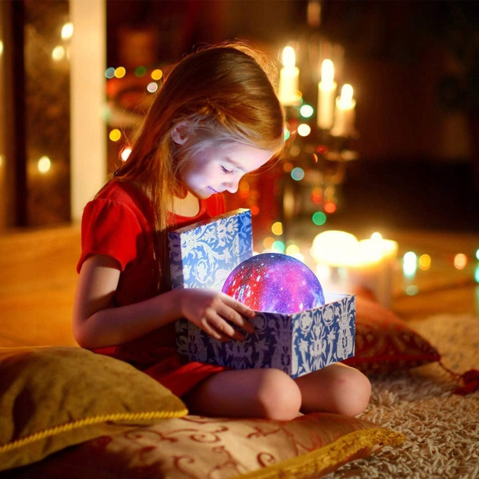 BAKTH Galaxy lampada notturna luna 16 colori + telecomando e base LUNA