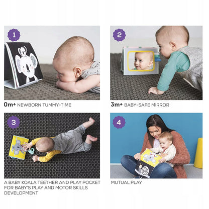 TAF TOYS livre sensoriel contrasté MIROIR