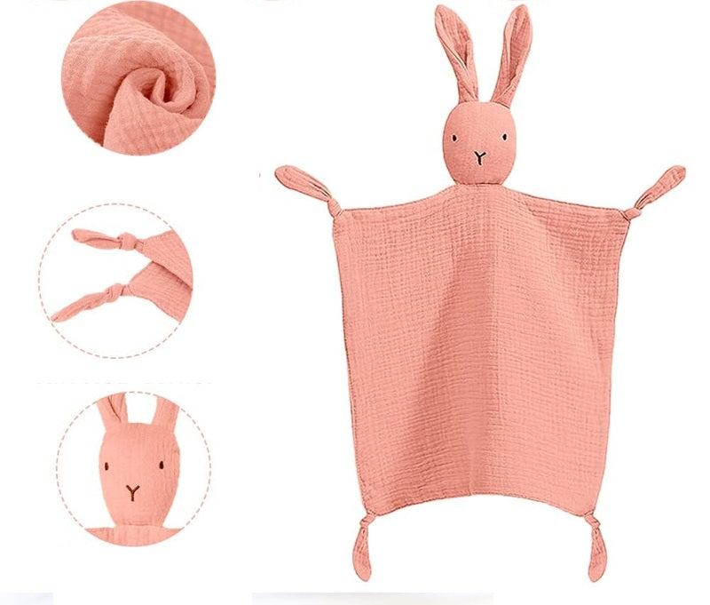 VICLOON bavlněný komforter deka na objímání KRÁLÍK 31 x 31 cm