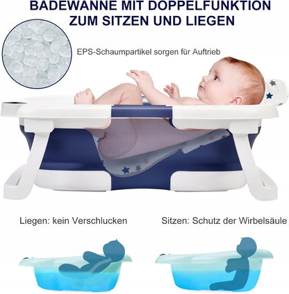 GLENMORE folding bathtub with drain and thermometer