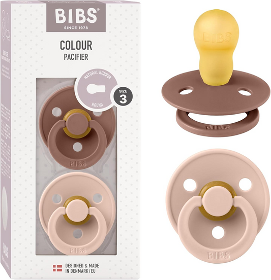 BIBS COLOUR nyugtató cumik 2db-os csomag, kaucsuk, 18 hónap+