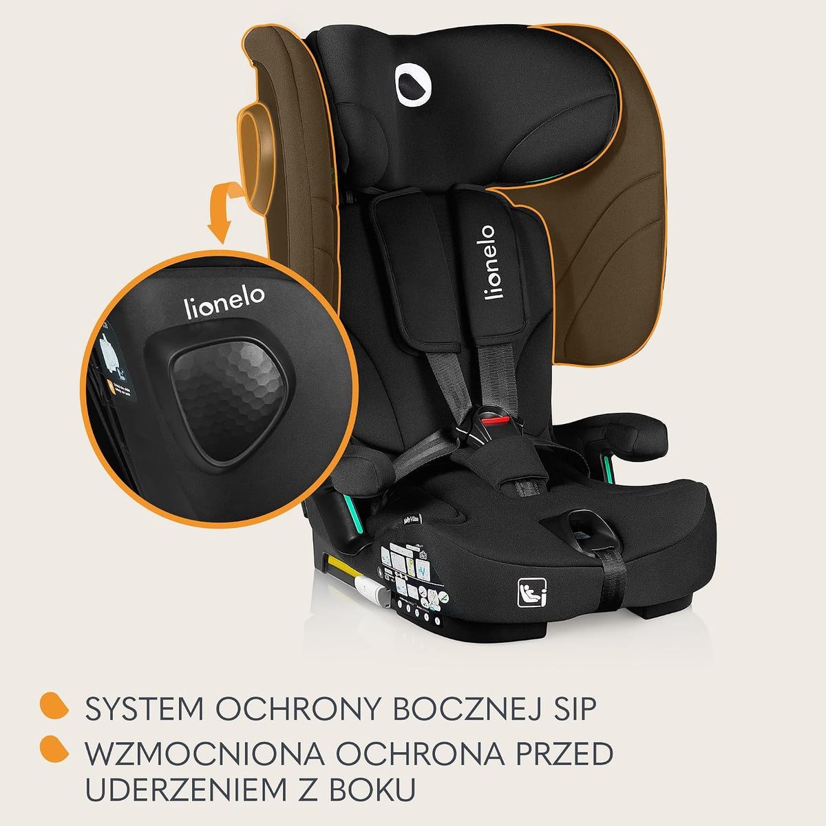 LIONELO NELLY i-Size autósülés 76-150cm, ISOFIX-szel
