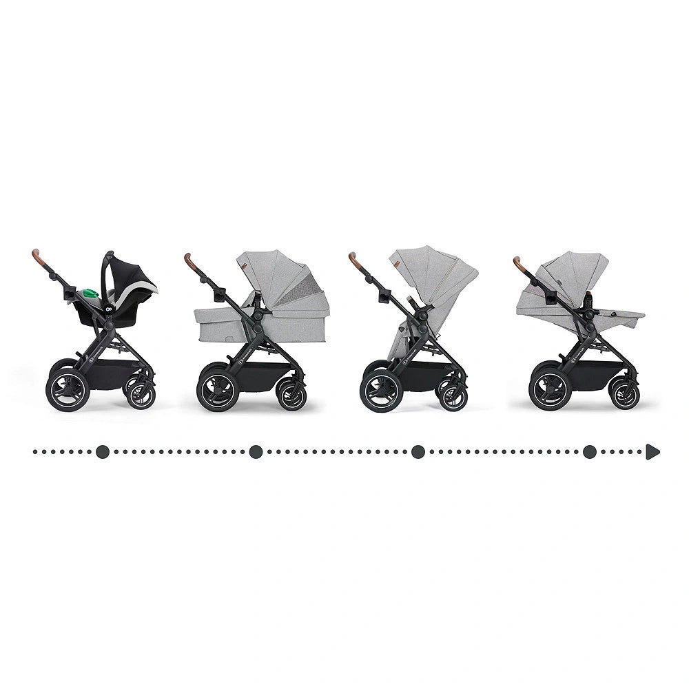 KINDERKRAFT B-TOUR 3w1 wózek wielofunkcyjny do 22kg + fotelik MINK PRO – LIGHT GREY – zdjęcie 13