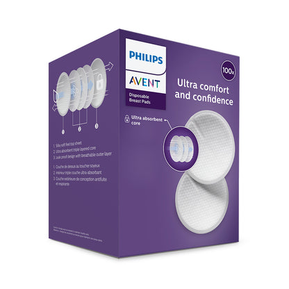 Discos absorbentes desechables Philips Avent blancos, 100 unidades