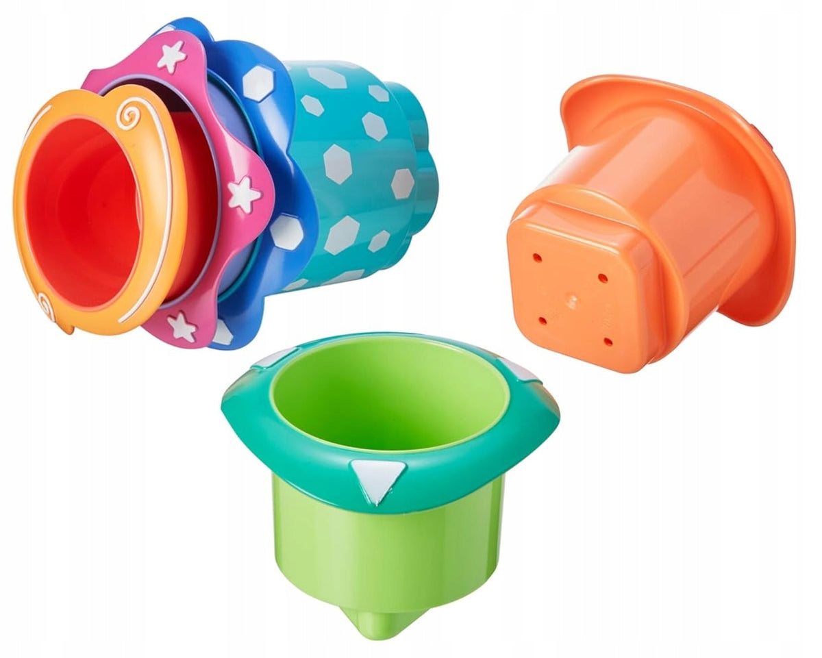 NUBY set de 5 recipientes para el baño juguetes