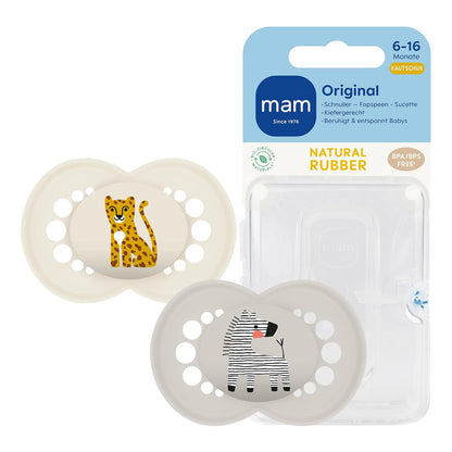 MAM Original smoczek uspokajający lateksowy x2 6-16m