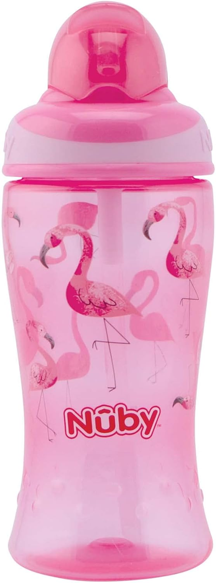 NUBY Flip-it Cup szívószálas, csöpögésmentes pohár, 12 hó+, 360 ml