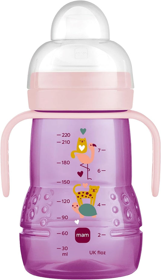 MAM Trainer+ csőrös pohár 220 ml, 2 szájrésszel, 4 hó+