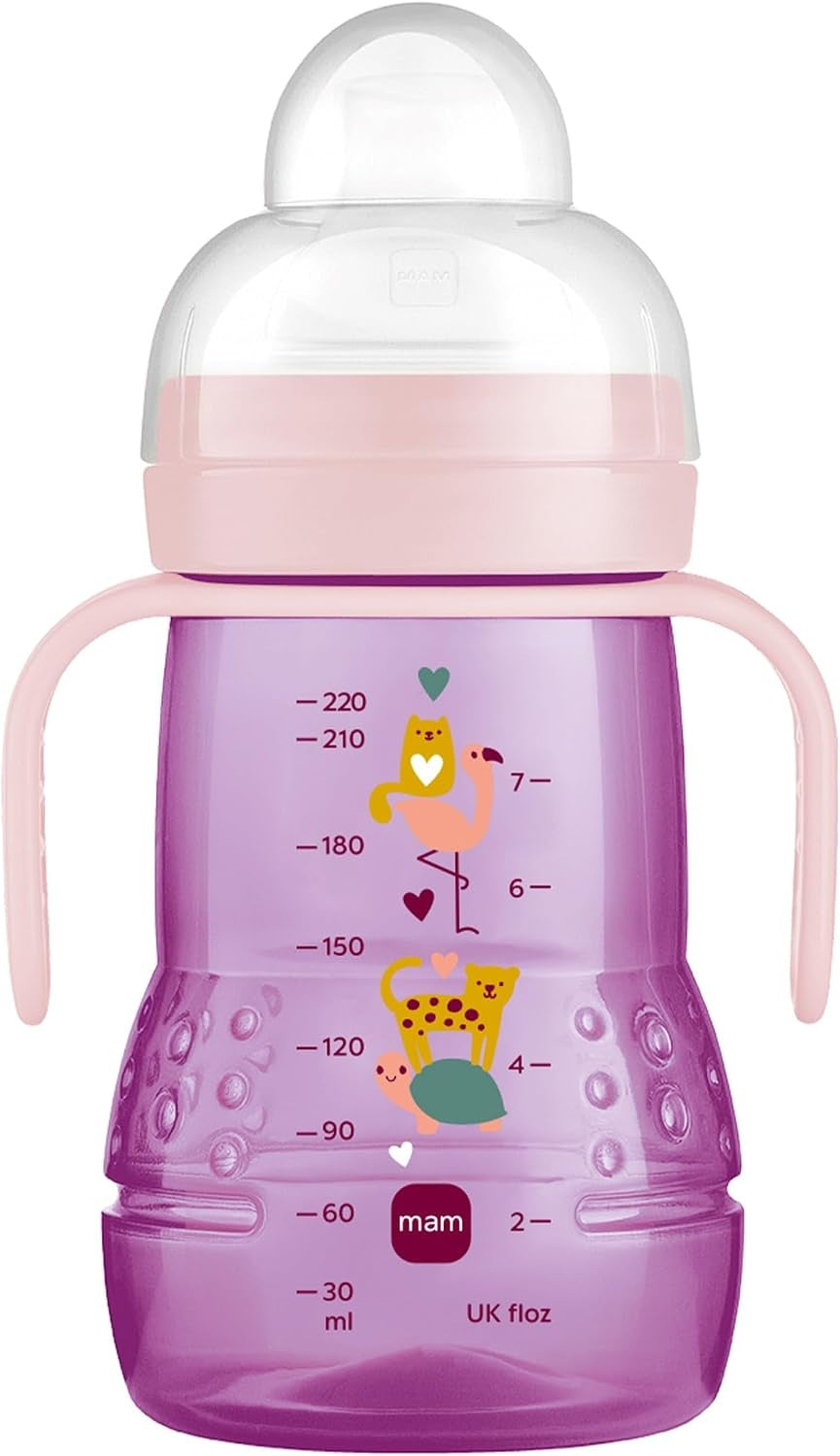 MAM Trainer+ csőrös pohár 220 ml, 2 szájrésszel, 4 hó+