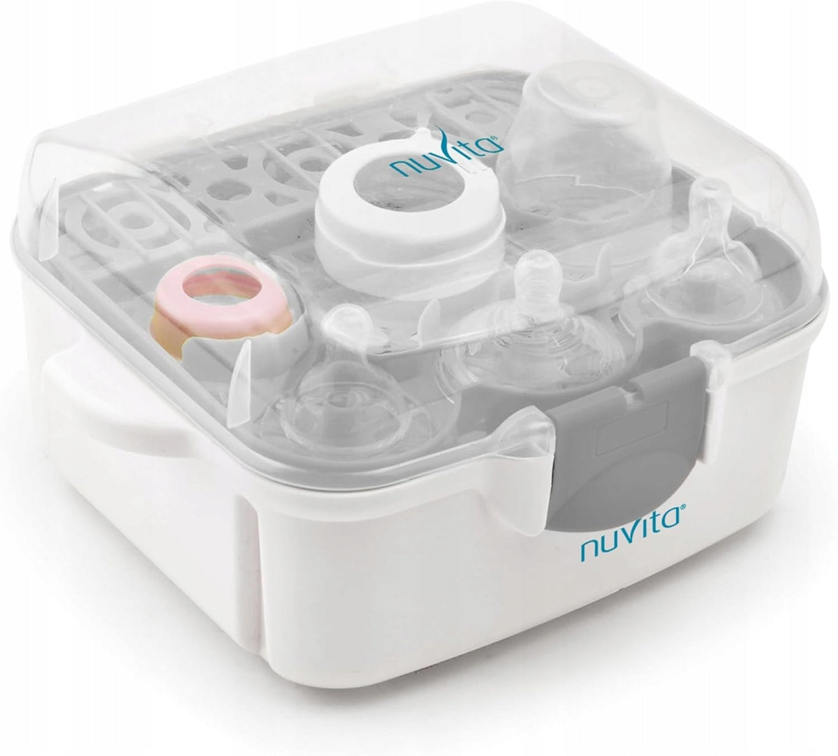 NUVITA 1085 stérilisateur micro-ondes pour 3 biberons et accessoires
