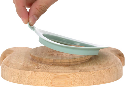 LASSIG bamboo plate with suction cup 10 x 18.5 cm DOG