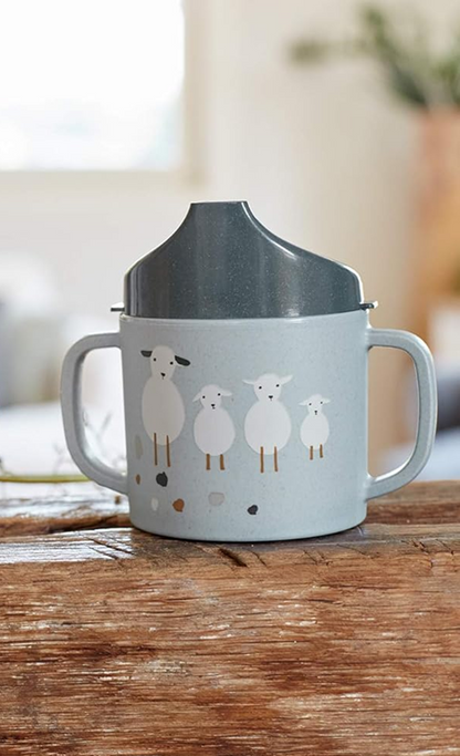 LASSIG Sippy Cup Tiny Farmer Sheep kubek z ustnikiem 150 ml 6 m+