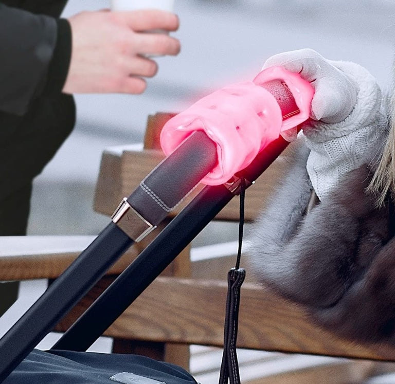 FingerHeat gel hand warmer for stroller, bike, scooter