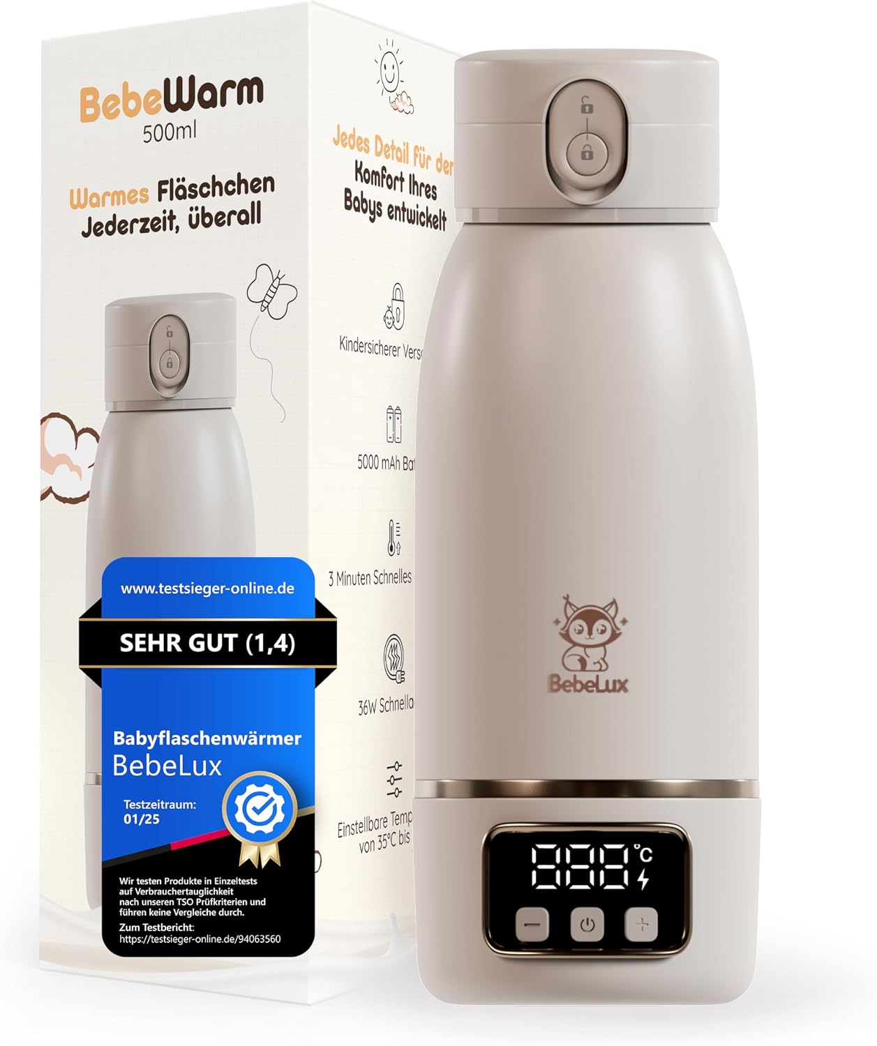 BEBELUX BebeWarm utazó USB-s melegítő 3'