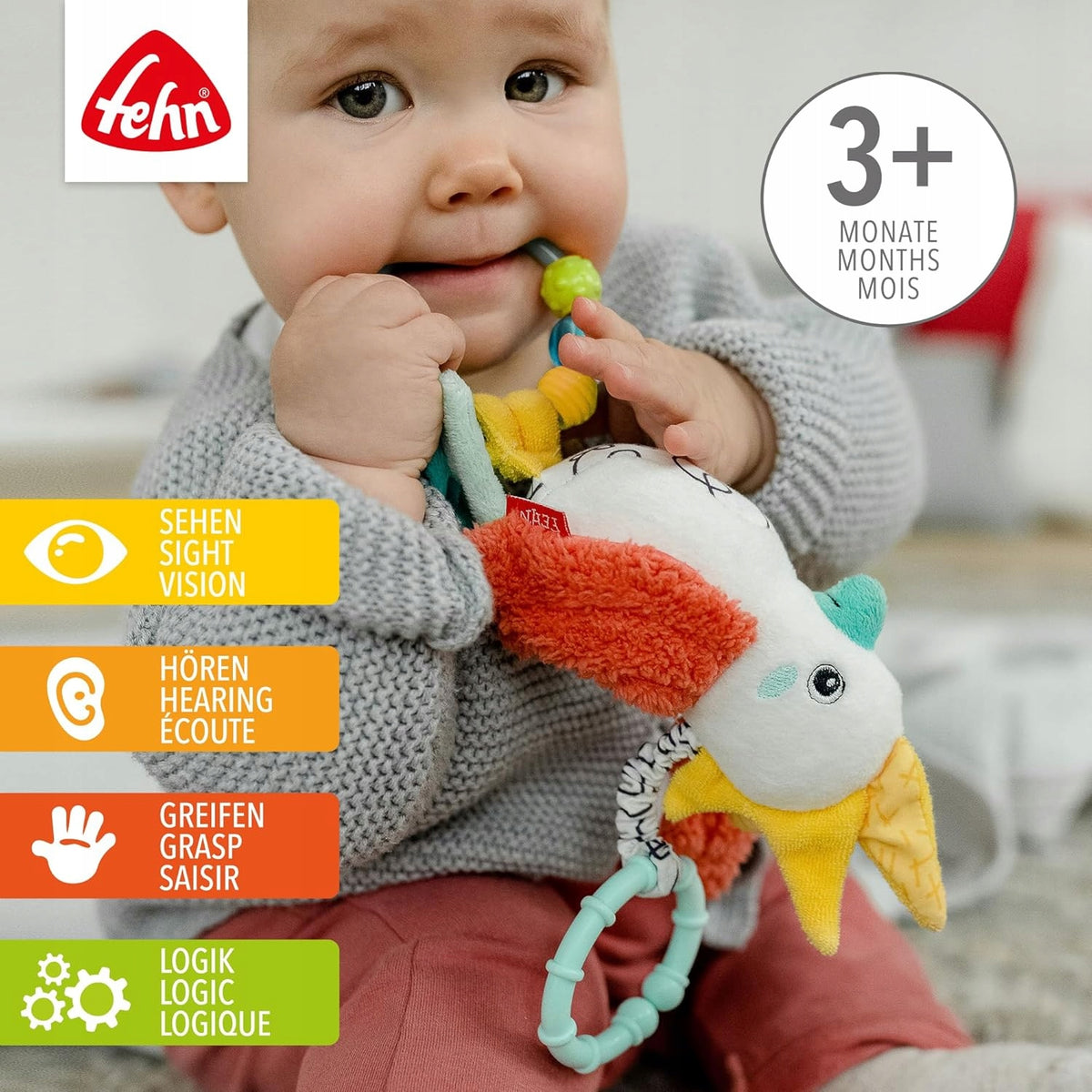 FEHN Dobabydoo PAPUGA szenzoros babakocsifüggő