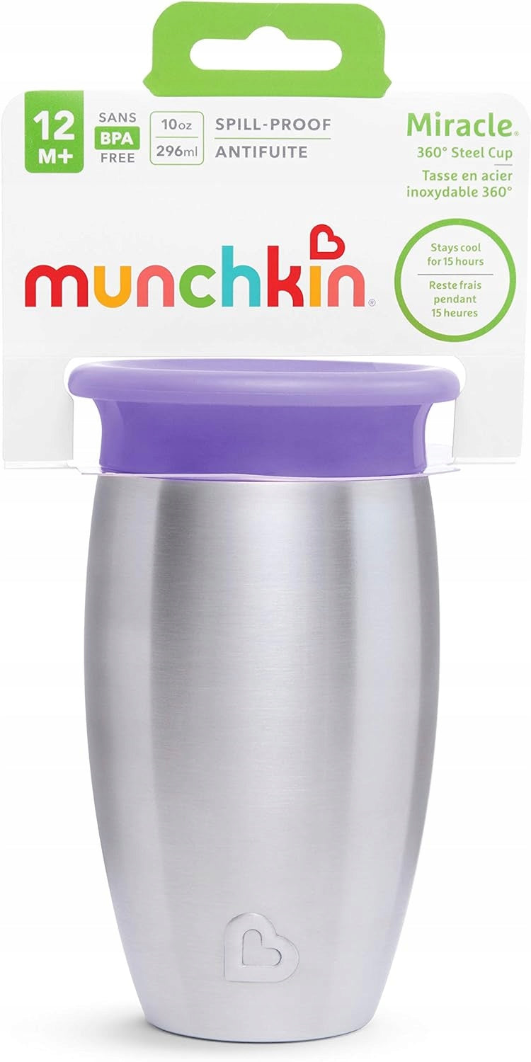 MUNCHKIN Miracle 360 pohár 6 hónap+ 296 ml rozsdamentes acél