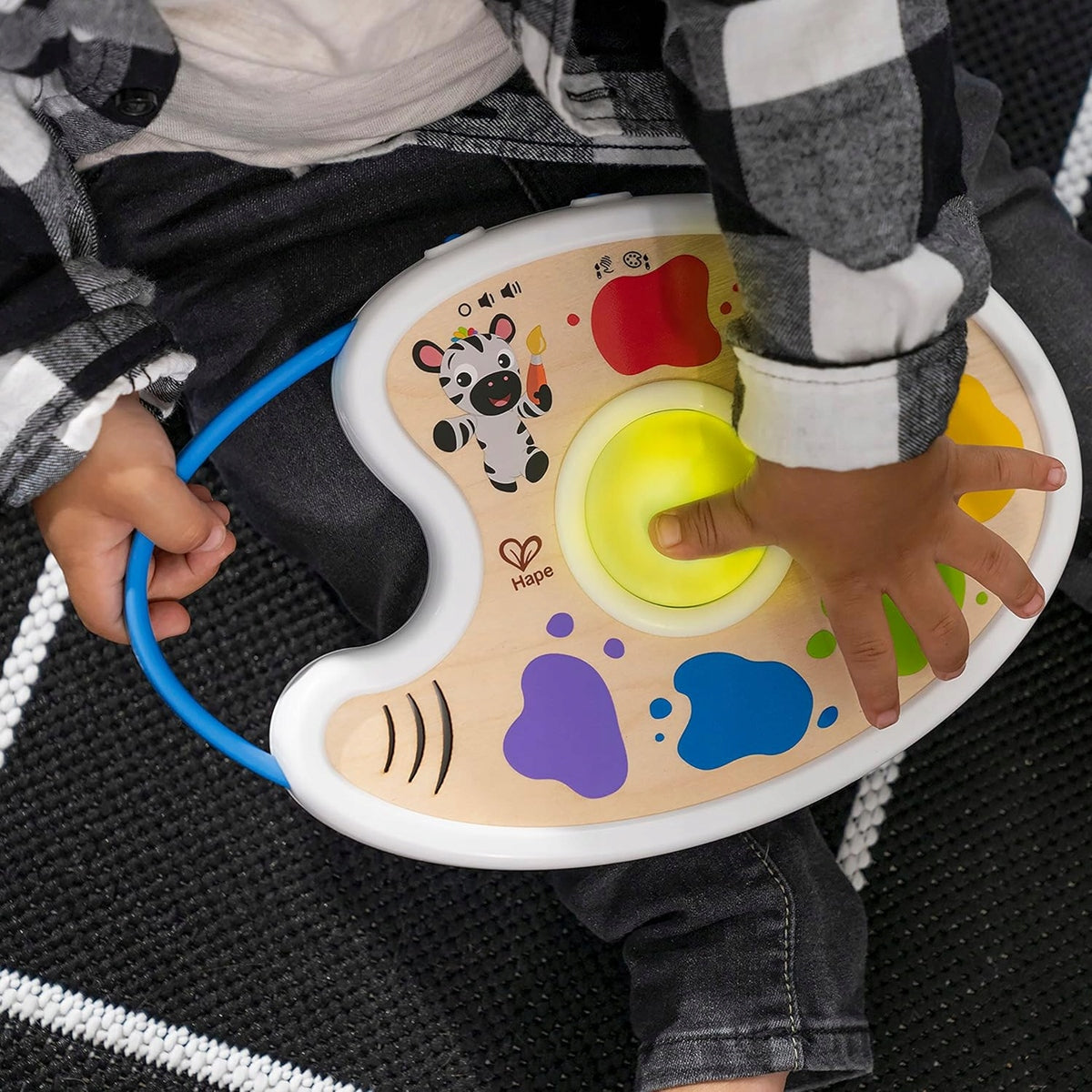 HAPE Magic Touch Musik-Malerpalette in 3 Sprachen 17,5 x 27 cm