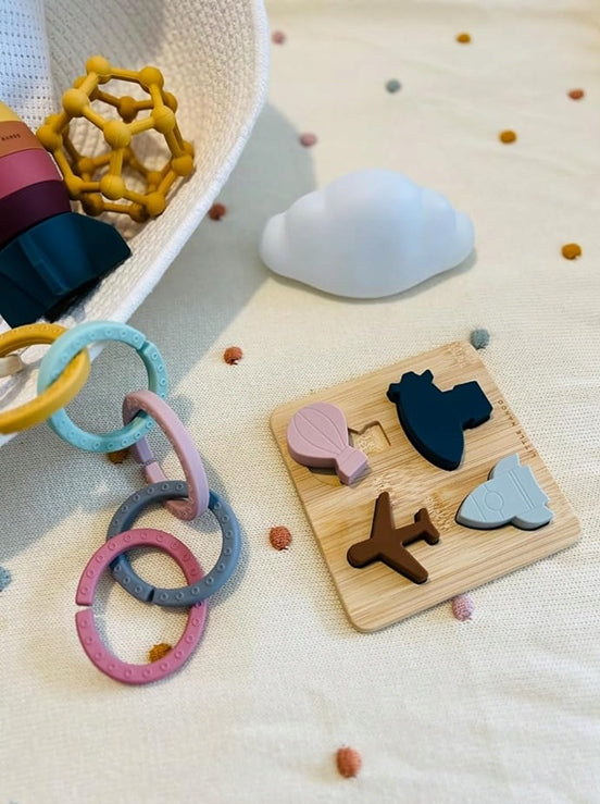 LITTLE NANOO set de jucării senzoriale din silicon, 18 piese, 6 luni+