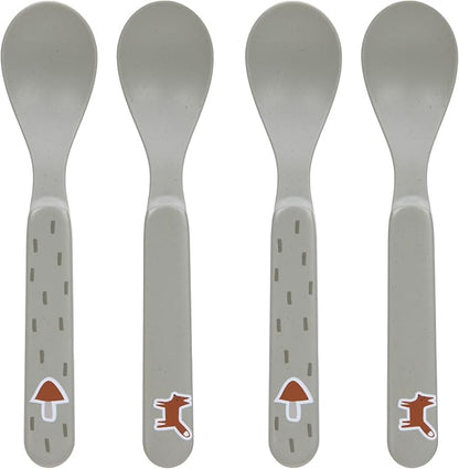 LASSIG set de lingurițe pentru bebeluși 6m+ x4 Little Forest Fox