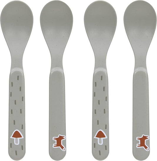 4 spoons in the set – ideal for everyday use from 6 months of age – suitable for infants starting