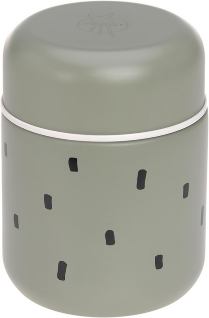 LÄSSIG Food Jar Happy Prints ROZSDAMENTES ACÉL ÉTELTÁROLÓ TERMOSZ 350 ml