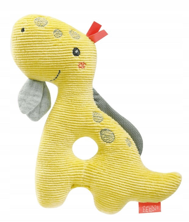 FEHN Happy Dino chrastítko úchopové pro miminka 16cm