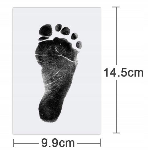 NABANCE BABY encre et 2 feuilles pour empreintes de mains et pieds 9,9 x 14,5 cm 1 pièce