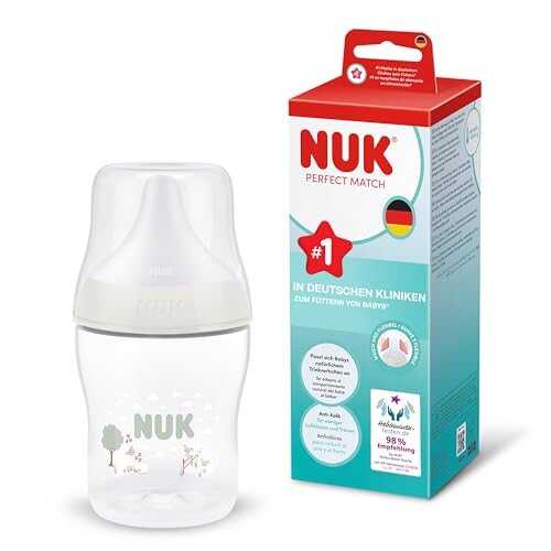 NUK Perfect Match hasfájás elleni cumisüveg, 150 ml, születéstől, bárányok