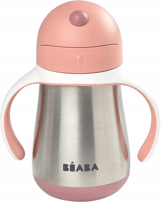 BEABA stainless steel spill-proof straw cup 250 ml
