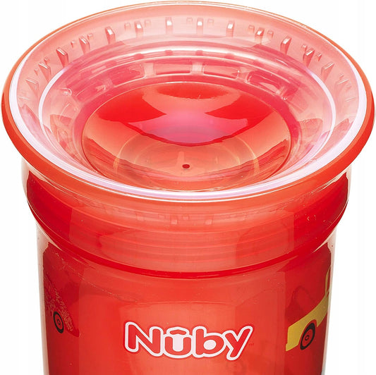 NUBY Sipeez CSÖPÖGÉSMENTES KULACS 300 ml-es, 360 fokos szájrész, AUTÓK, 1 darab