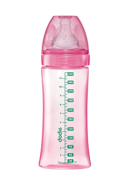 DODIE cumisüveg 330 ml, 3-as gyors folyású cumi, 6 hónap+