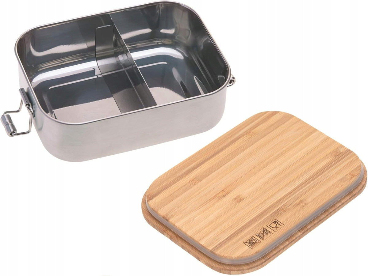 LASSIG Garden Explorer boîte à déjeuner en acier et bambou 12,7 x 17,5 cm