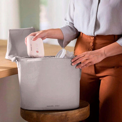 PHILIPS AVENT SCF397/11 podwójny LAKTATOR elektr.1 – różowy elektryczny laktator Philips Avent w torbie