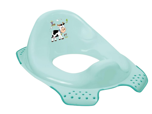 KINDERWELTtoilet seat covercolour turquoiseage 18 m+max. load 25 kgwidth 30 cm, length 40 cm, height 15
