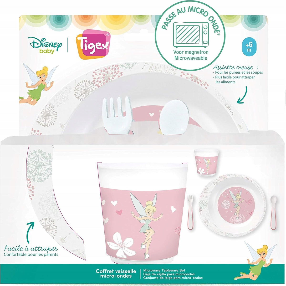 DISNEY BABY Tigex súprava riadu Tinkerbell, 4 diely