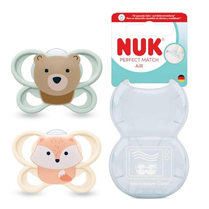 NUK Perfect Match Air nyugtató cumik 0-6 hónapos korig, 2 db