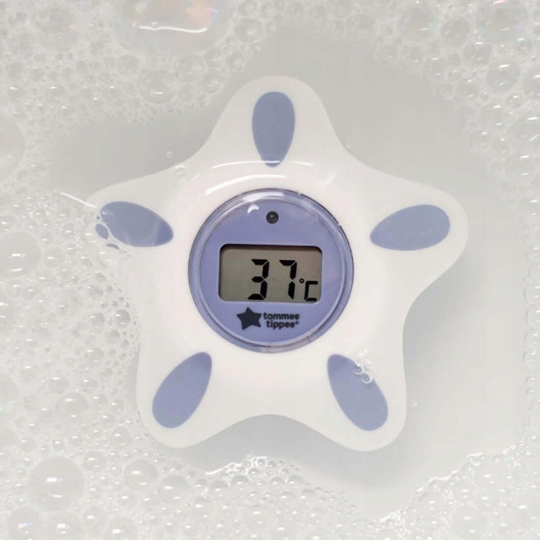 TOMMEE TIPPEE in Bath TERMOMETR 2w1 kąpielowy i pokojowy, cyfrowy, pływający, biało-niebieski