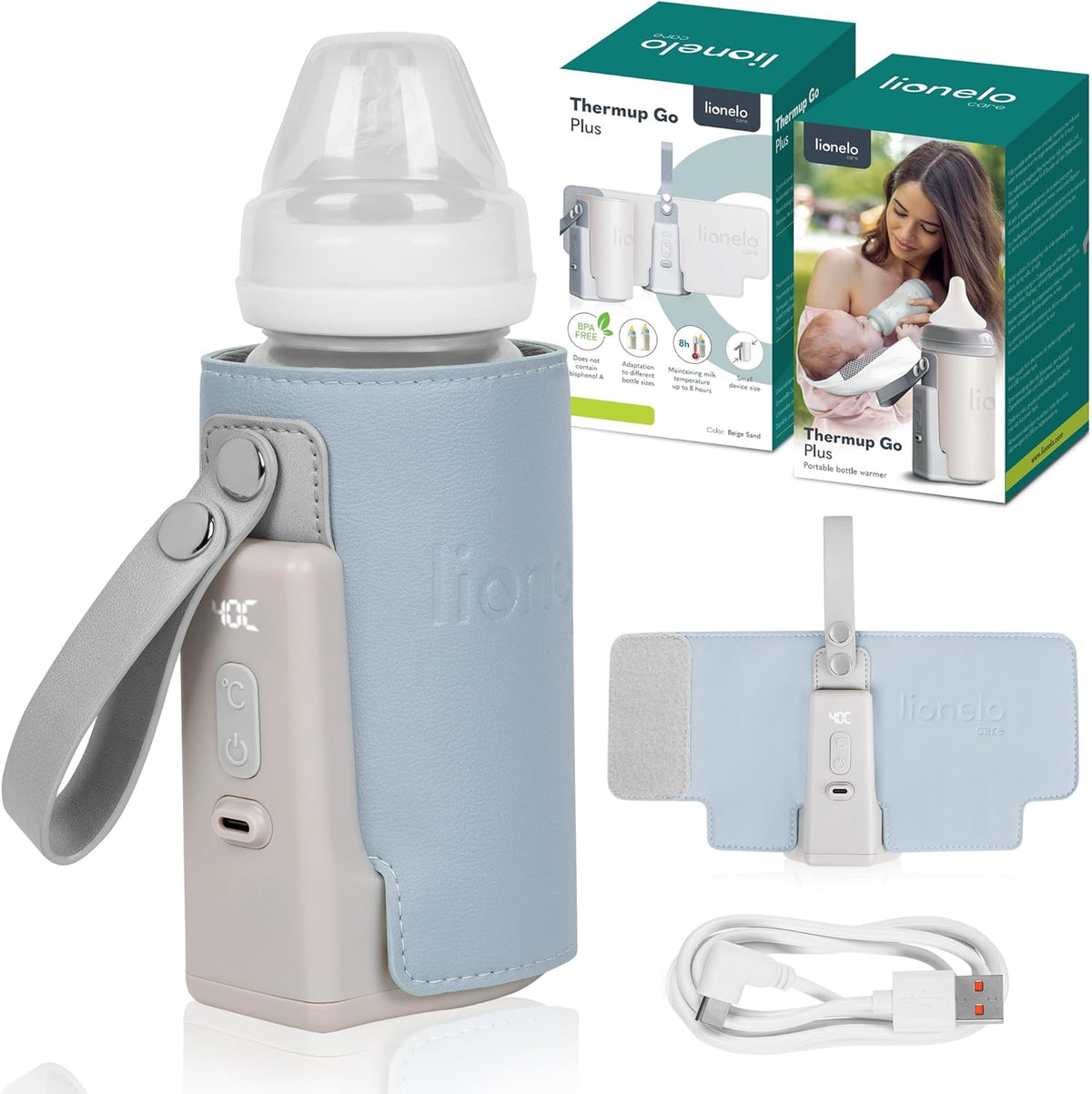 LIONELO Thermup GO PLUS calientabiberones de viaje