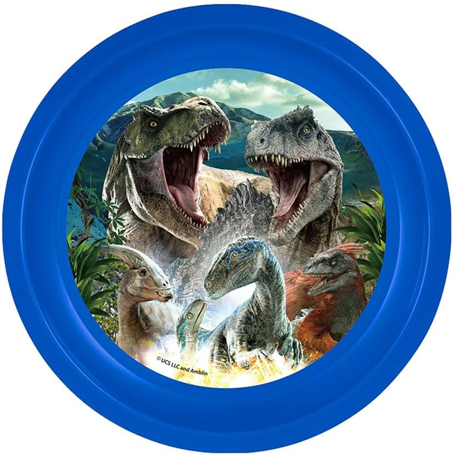 JURASSIC WORLD set de desayuno 2 platos y vaso 280 ml para niños 3 años+