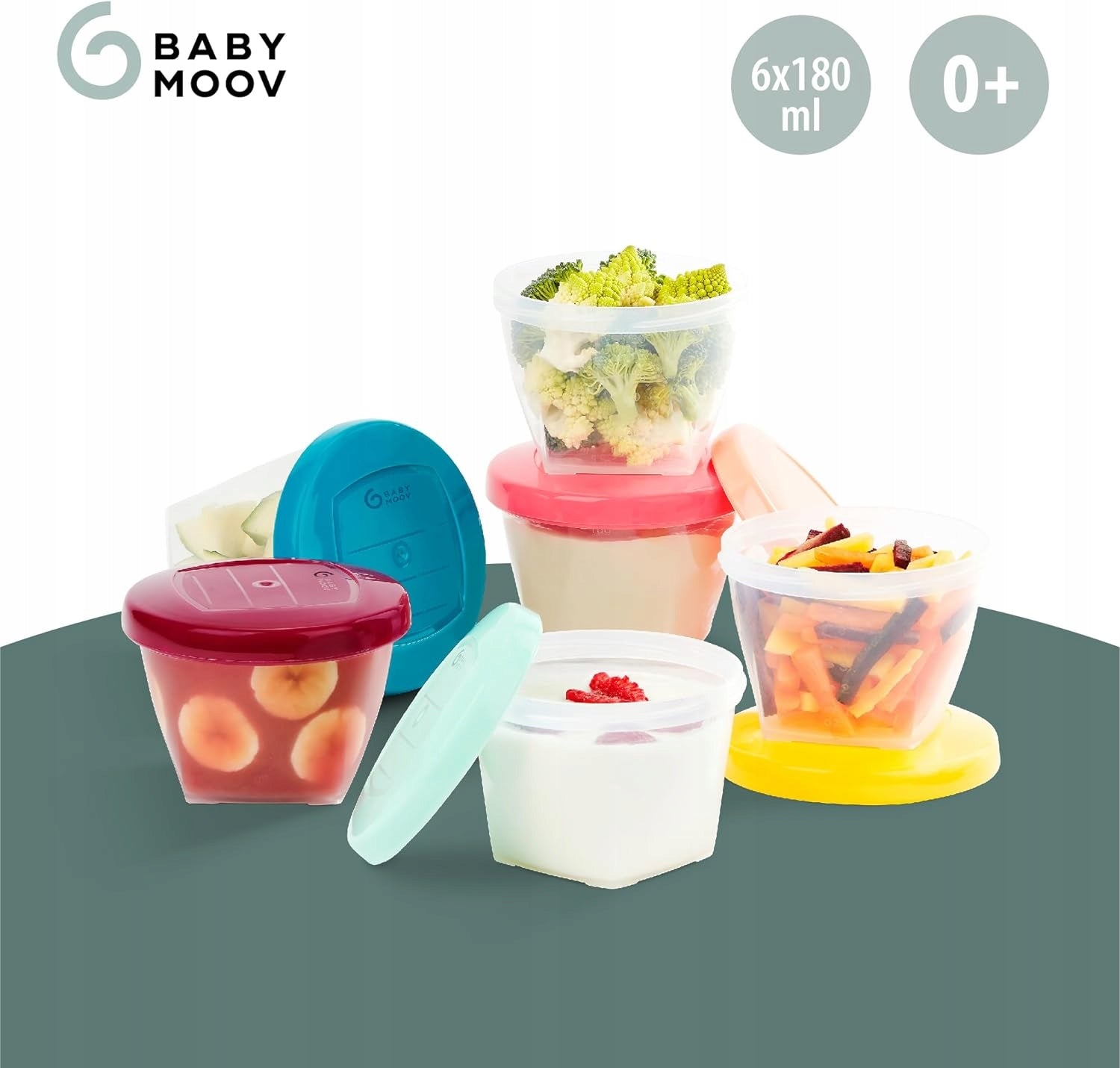 BABYMOOV Babybols pojemniki 6 x 180 ml