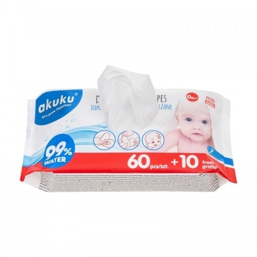 toallitas húmedas con agua x70