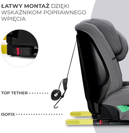 KINDERKRAFT SAFETY FIX 2 i-Size autós gyerekülés 9–36 kg 1/2/3 csoport ISOFIX