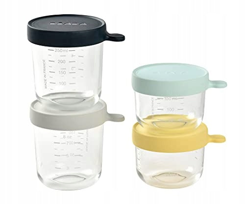 BEABA üveg tároló edény 2 x 150 ml, 2 x 250 ml