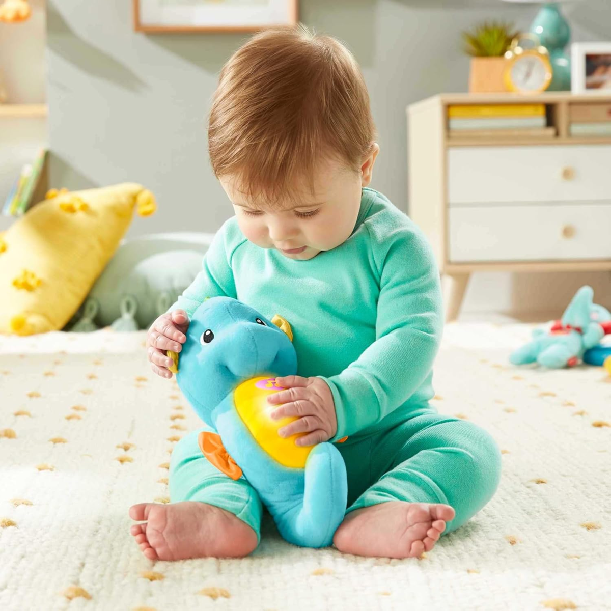 FISHER-PRICE peluche con melodie, suoni e luce CAVALLUCCIO MARINO