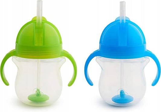 MUNCHKIN Tip&Sip kubek niekapek 6msc+ 207ml obciążona słomka x2