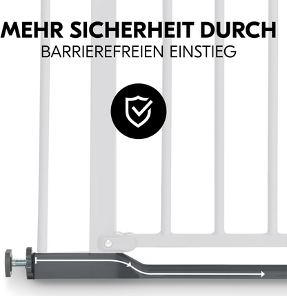 HAUCK Clear Step fúrás nélkül felszerelhető lépcsővédő kapu 96–101 cm